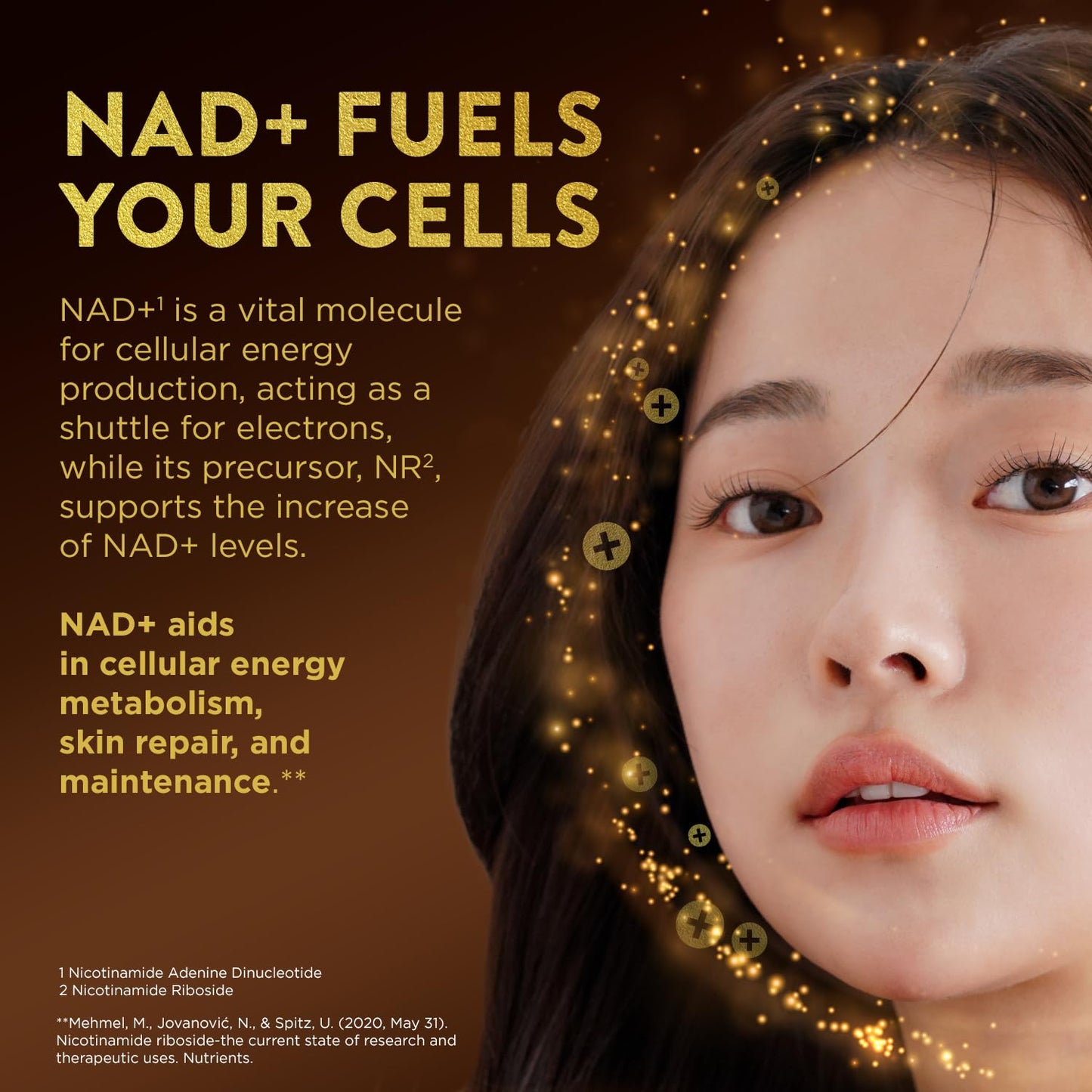 Swisse Plus NAD+ Calm Skin | Clinically Tested NAD+ Supplement | Supports Balanced, Healthy Skin | Anti-Aging Supplement for Women & Men | 30 Capsules