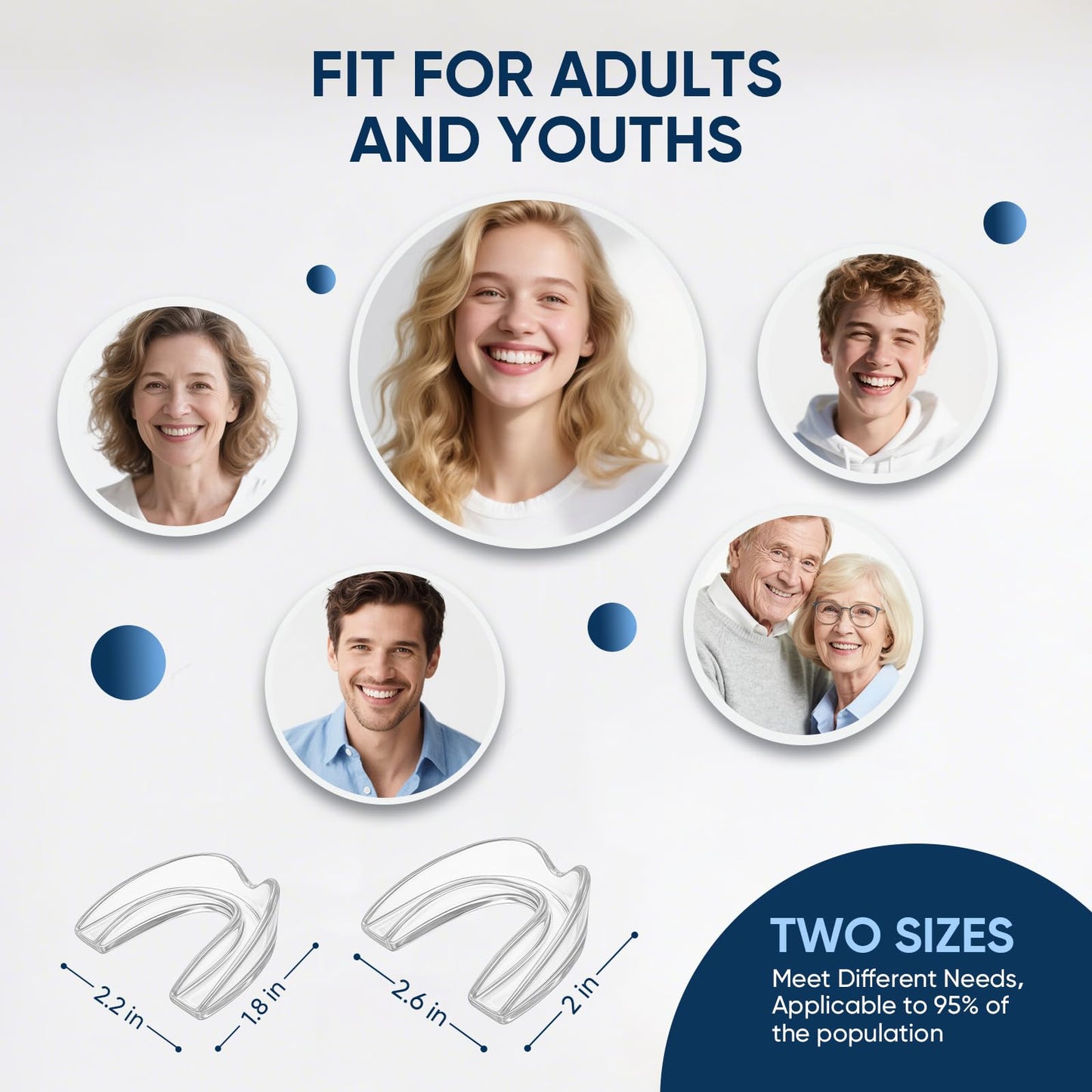 SWturK Mouth Guard for Clenching Teeth at Night – Comfortable & Reusable Teeth Grinding Mouthguards (Includes 4pcs & Travel Case)