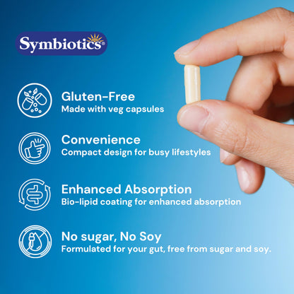 Symbiotics Colostrum 240ct Capsules – Immune Support, 25% IgG, Lactoferrin, Gluten Free