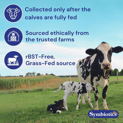 Symbiotics Colostrum 240ct Capsules – Immune Support, 25% IgG, Lactoferrin, Gluten Free