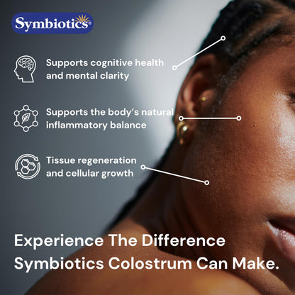 Symbiotics Colostrum 240ct Capsules – Immune Support, 25% IgG, Lactoferrin, Gluten Free