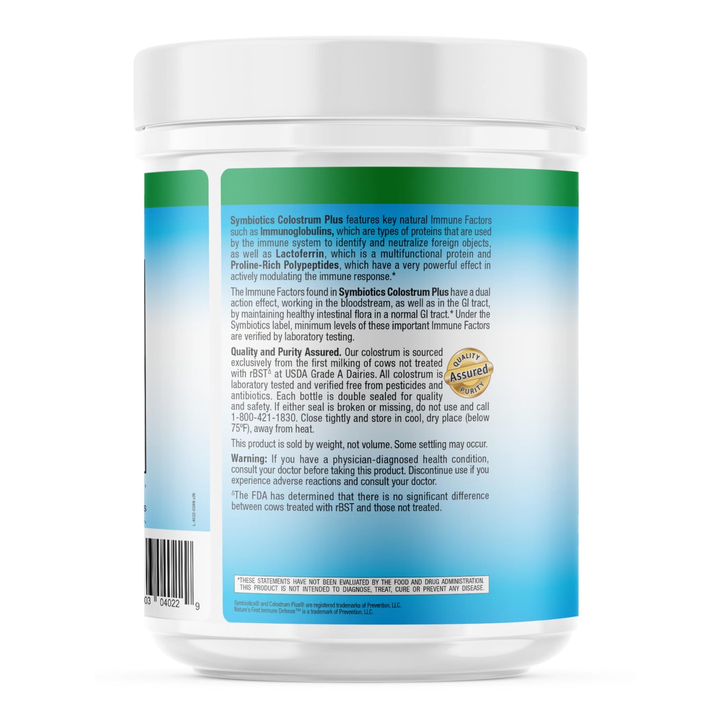 Symbiotics Colostrum Plus Powder – Immune Support & Gut Health, 21 oz (595 g)