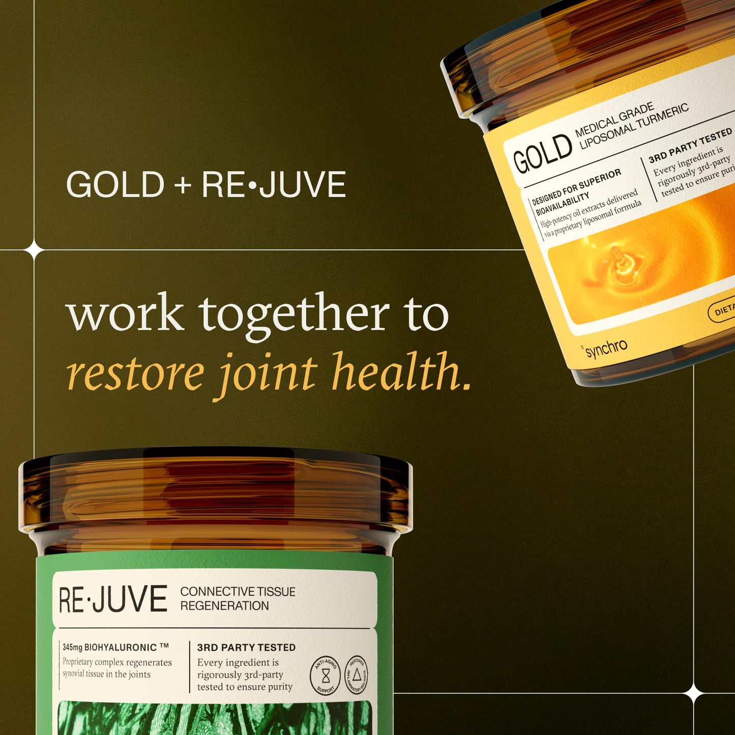 Synchro Gold Liposomal Turmeric 60ct Capsules | Nano-Encapsulated Curcumin + Piperine