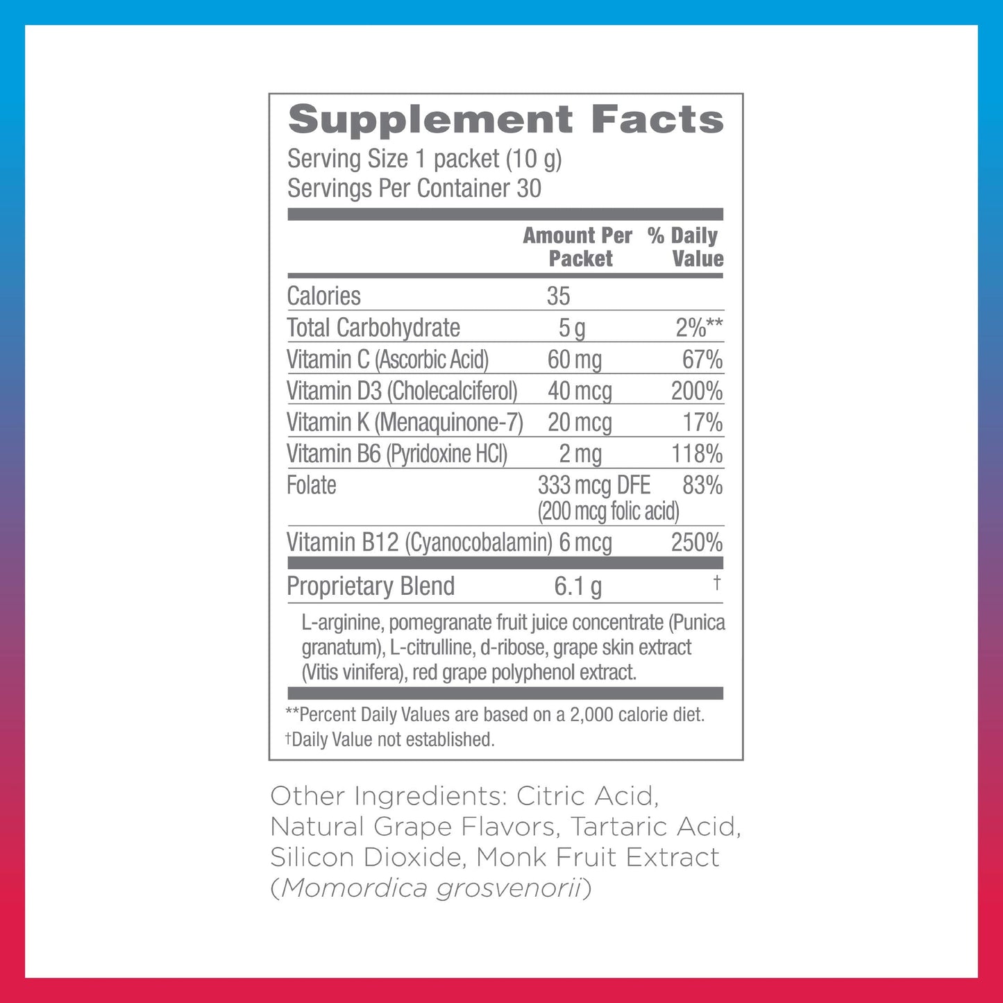Synergy ProArgi-9 Plus L-Arginine Complexer - Grape, 30 Packets