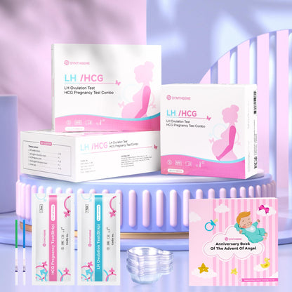 SYNTHGENE Ovulation Test Strips Kit – 50 LH, 20 HCG Pregnancy Tests, 70 Cups