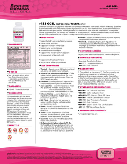Systemic Formulas GCEL #433 – Master Antioxidant for Cellular Health