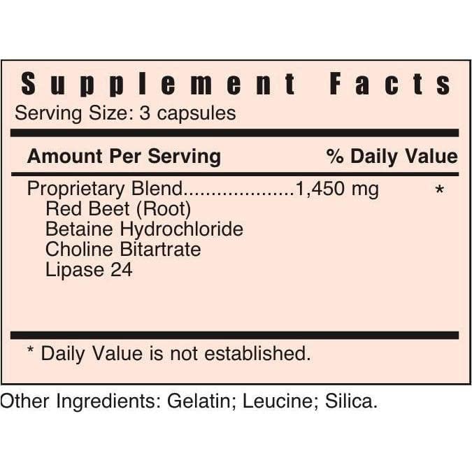 Systemic Formulas Lb Liver & Gall Bladder Support – 60 Capsules | Bio Function #61 | Red Beet Root