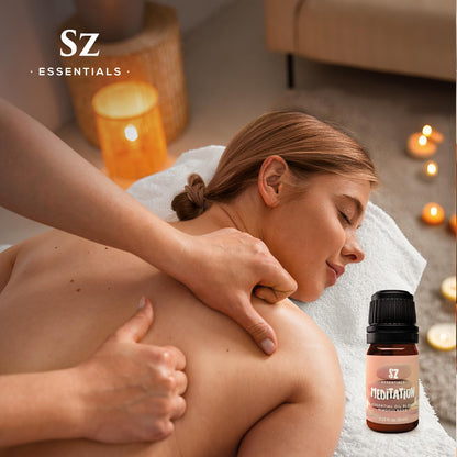 SZ Essentials Meditation Essential Oil Blend - 100% Pure, Vegan, 0.17oz (5ml) - Ideal for Shadow Work, Yoga & Meditation