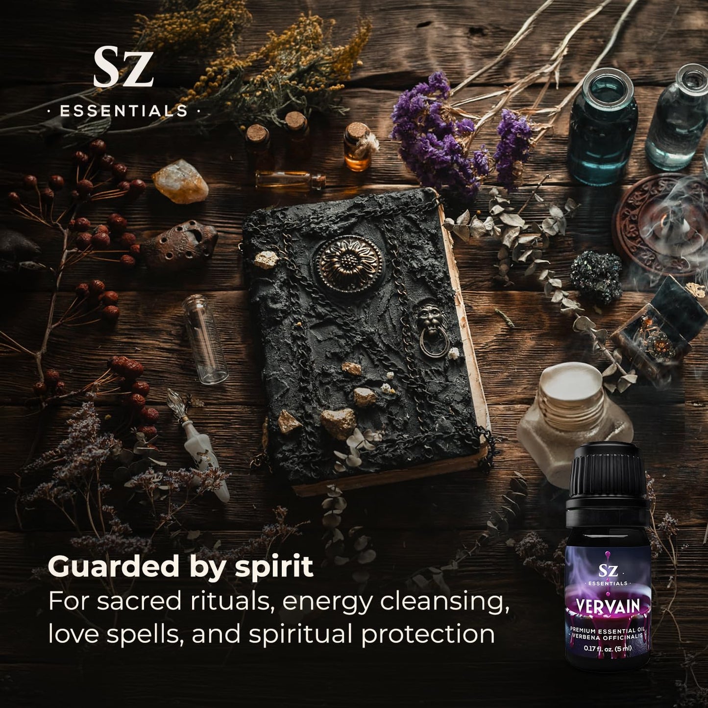 Sz Essentials Vervain Oil | Vegan, Spiritual Protection & Magick