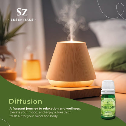 Sz Essentials White Lotus Essential Oil – 100% Pure, Therapeutic Grade, Vegan, 5ml