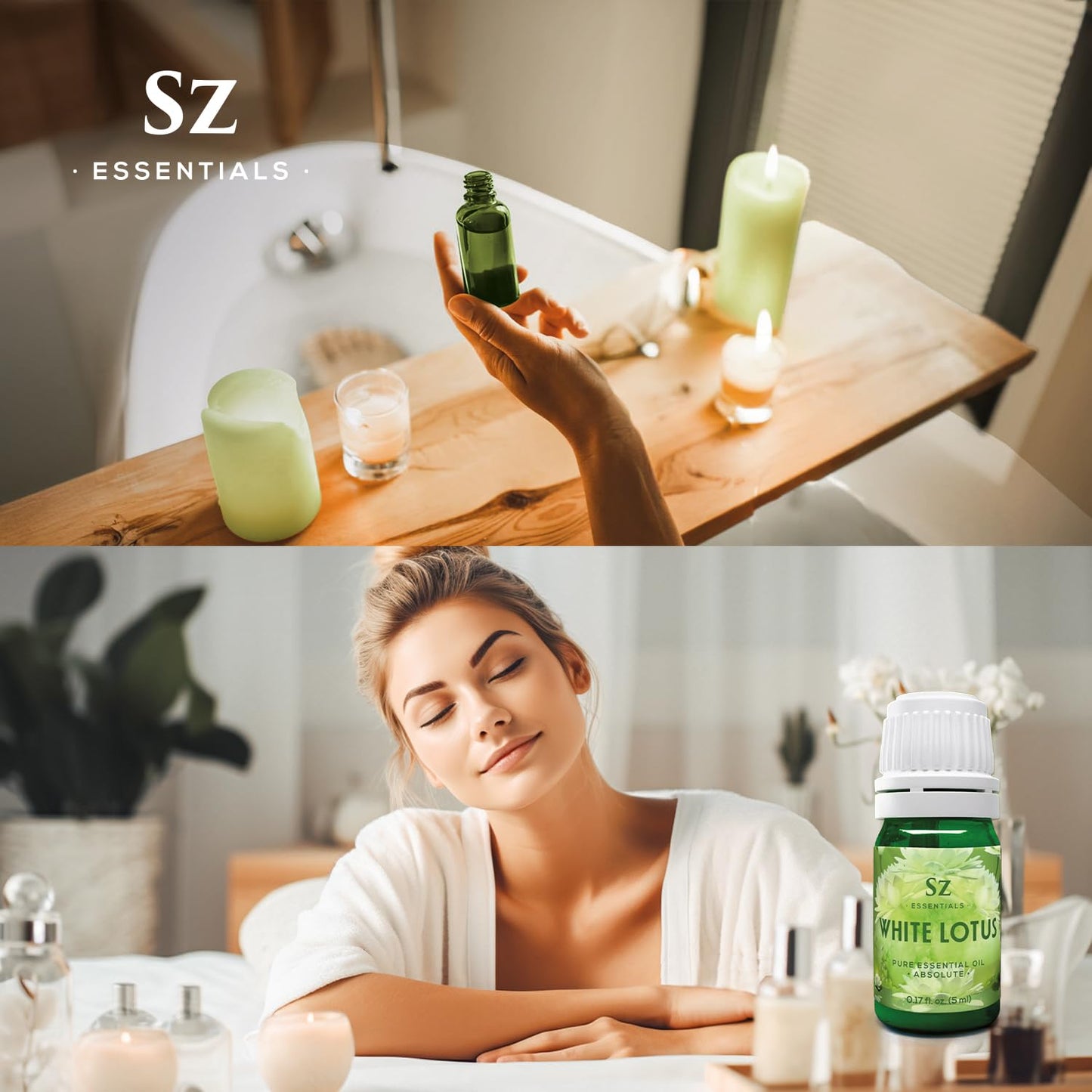 Sz Essentials White Lotus Essential Oil – 100% Pure, Therapeutic Grade, Vegan, 5ml