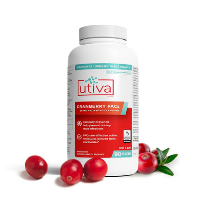 Szio+ Utiva Cranberry PACs – 36 mg PACs for UTI Support | 90 Veggie Capsules