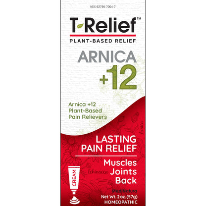 T-Relief Arnica +12 Cream – Natural Back Pain & Soreness Relief (2 oz)