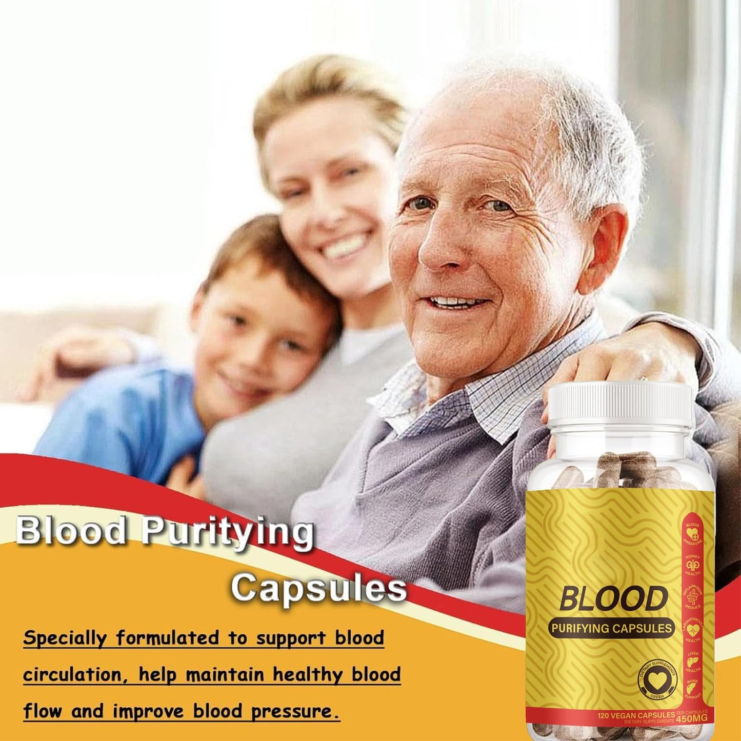 TAFUTY Blood Purifying Capsules – GMO-Free, Gluten Free, Vegan 450 mg (2)