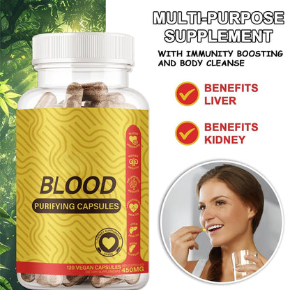 TAFUTY Blood Purifying Capsules – GMO-Free, Gluten Free, Vegan 450 mg (2)