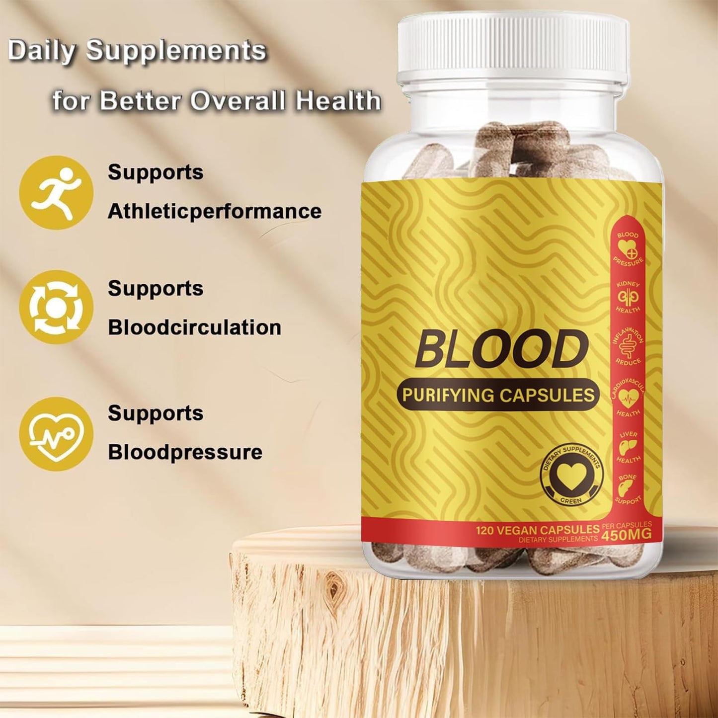 TAFUTY Blood Purifying Capsules – GMO-Free, Gluten Free, Vegan 450 mg (2)