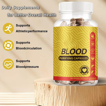 TAFUTY Blood Purifying Capsules – GMO-Free, Gluten Free, Vegan 450 mg (2)