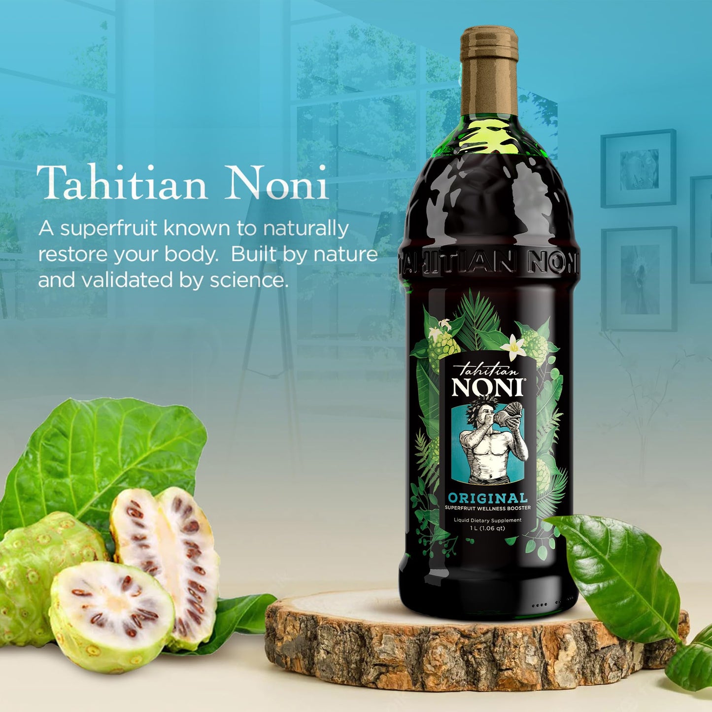 Tahitian Noni Juice by Morinda – Pure Noni with Blueberry & Grape Extracts – 4 Pack 1L