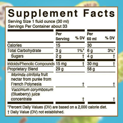 Tahitian Noni Juice by Morinda – Pure Noni with Blueberry & Grape Extracts – 4 Pack 1L