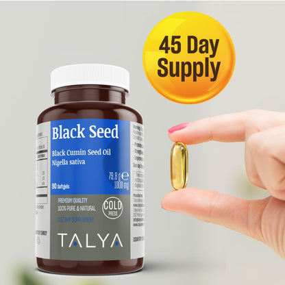 TALYA Black Seed Oil Softgel – High Thymoquinone | Immune & Digestive Health
