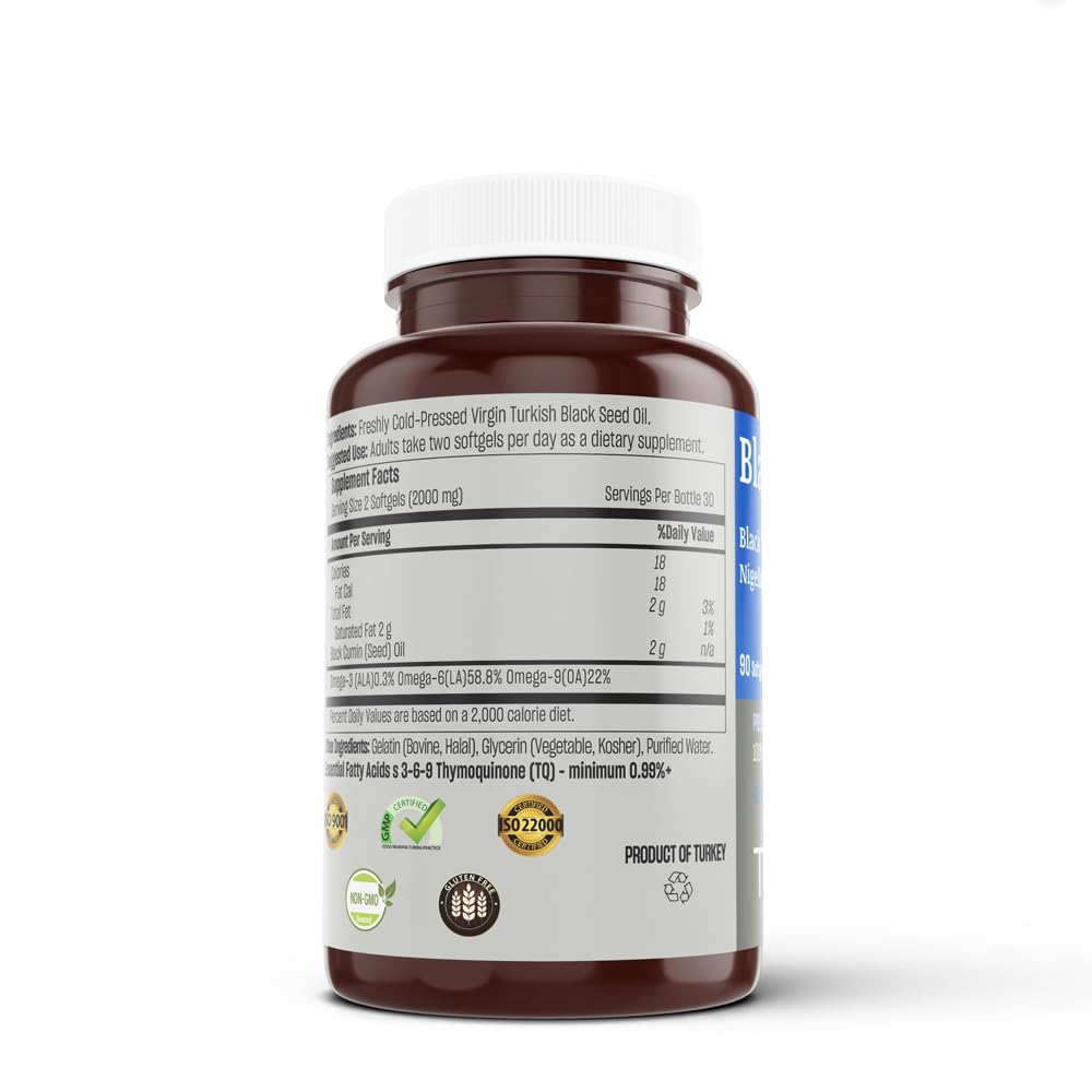 TALYA Black Seed Oil Softgel – High Thymoquinone | Immune & Digestive Health