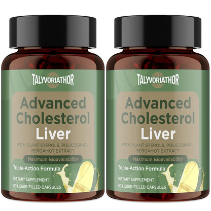 Talyvoriathor Advanced Cholesterol Support – Liquid-Filled Capsules with Plant Sterols, Policosanol & Bergamot