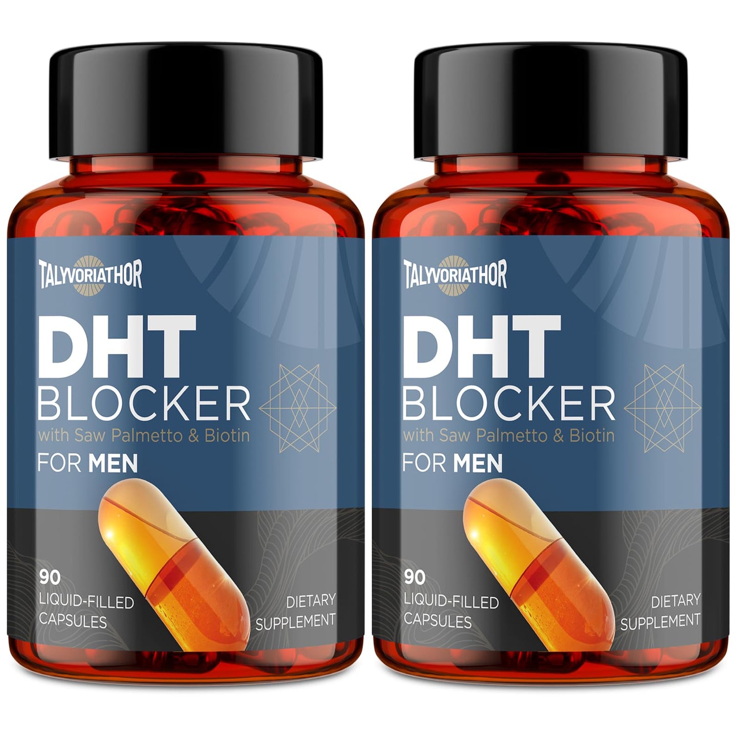 Talyvoriathor DHT Blocker for Men — Saw Palmetto & Biotin, Liquid-Filled Capsules, 180 Count