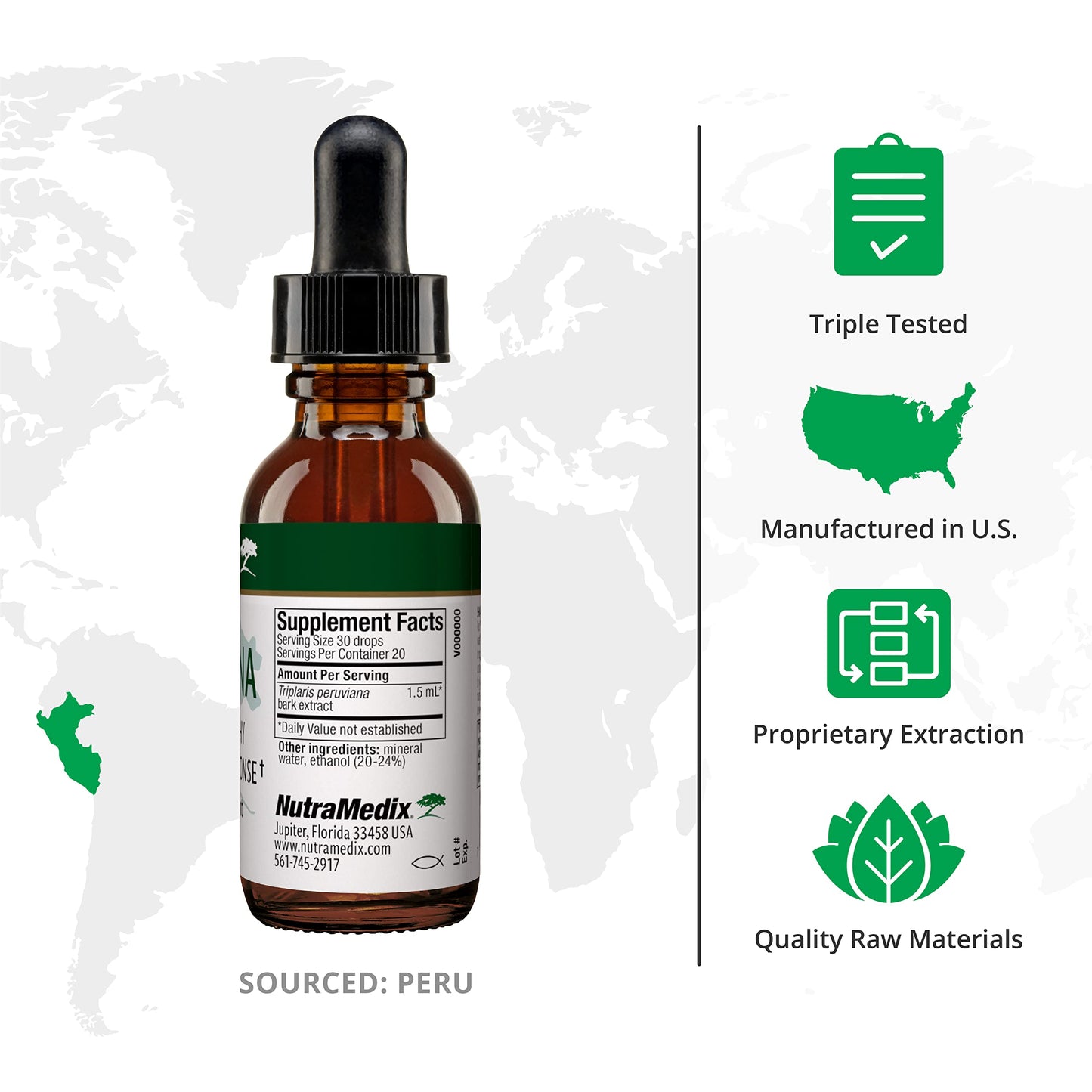 NutraMedix Tangarana Drops - Palo Santo Extract for Inflammatory Support (1oz/30ml)