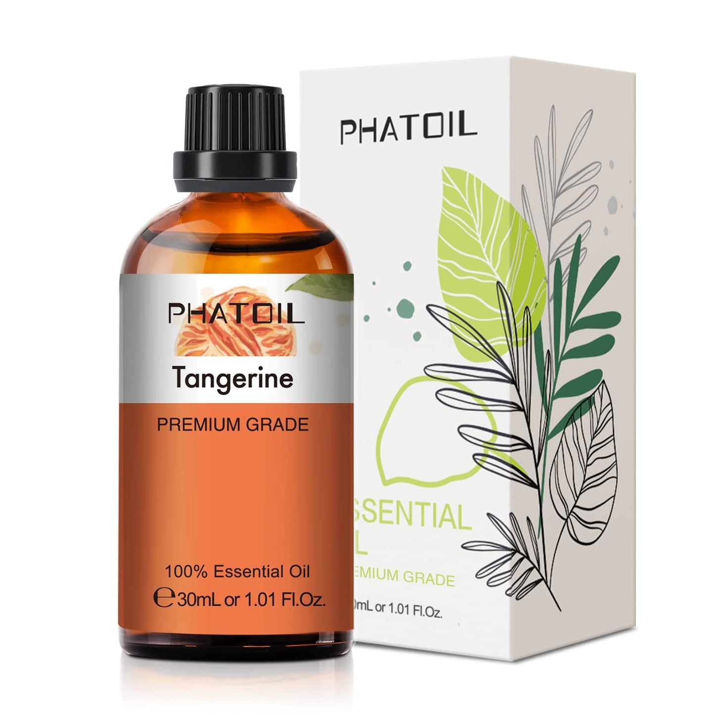Tangerine Essential Oil 30ml – PHATOIL Pure Aromatherapy for Diffusers, DIY Soap, Candle, Bath Bombs