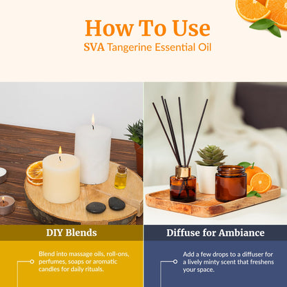 SVA Tangerine Essential Oil – 4 oz | 100% Natural, Dropper