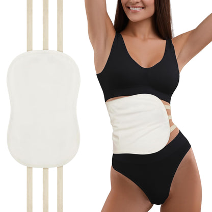 Taoscare Castor Oil Pack Wrap – Organic Cotton Flannel, Leakproof Coating, 6 Adjustable Straps, Reusable