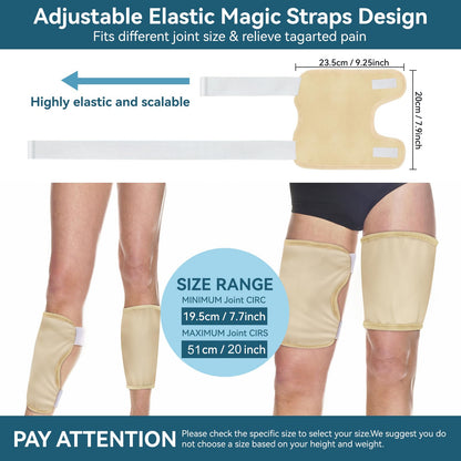 Taoscare 2 Pack Castor Oil Pack Wrap – Adjustable, Reusable Organic Cotton for Knee, Elbow & More