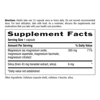 Target-Mins Magnesium with Silica 300mg – 60 Vegan Capsules | Gluten Free & Vegan Certified