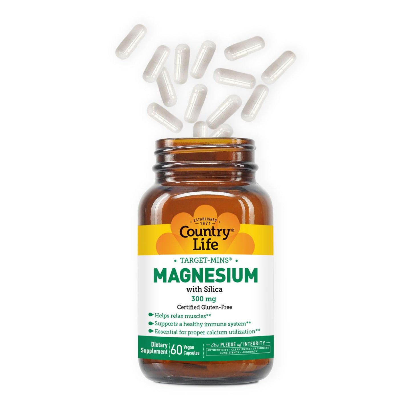 Target-Mins Magnesium with Silica 300mg – 60 Vegan Capsules | Gluten Free & Vegan Certified