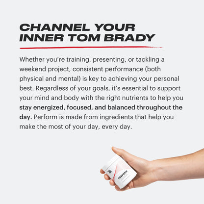 TB12 Perform – Premium Performance Supplement for Steady Energy, Focus & Mood