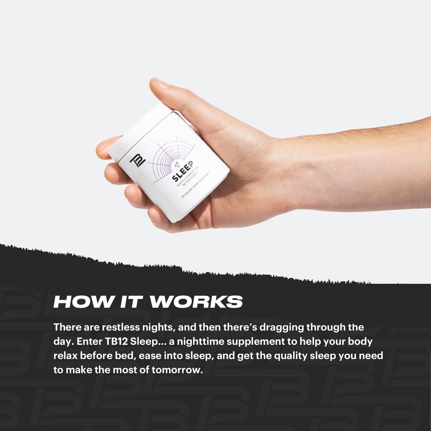 TB12 Sleep - Sleep Support with Magnesium, L-Theanine, Chamomile, GABA & Melatonin