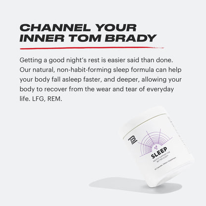 TB12 Sleep - Sleep Support with Magnesium, L-Theanine, Chamomile, GABA & Melatonin