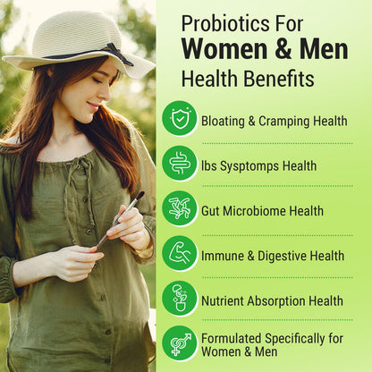 Tbivfller Probiotics for Women & Men — 300B CFU, 24 Strains, 15 Organic Herbs, 4 Month Supply