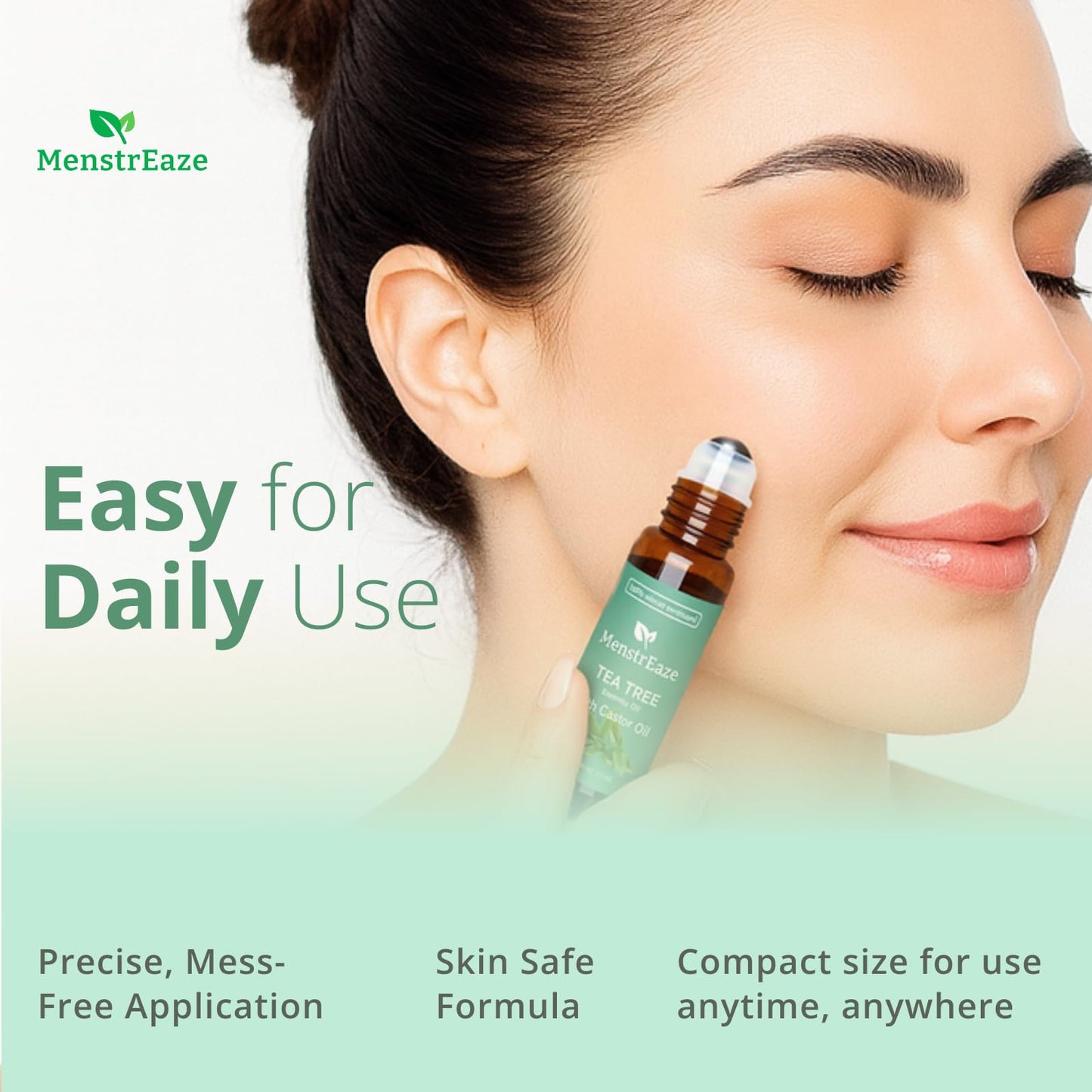 Tea Tree & Castor Oil Roll-On – 100% Pure, Natural, Acne & Skin Nourishing (10ml)