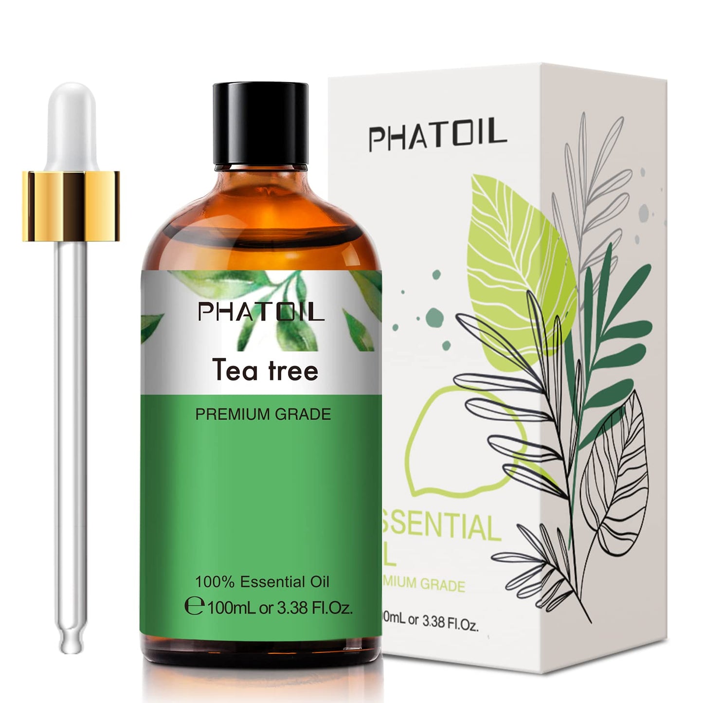 Tea Tree Essential Oil 100ml | PHATOIL Pure Aromatherapy for Diffuser, Humidifier & DIY Projects