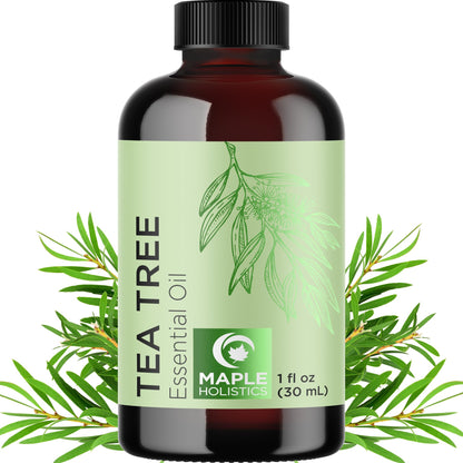 Pure Tea Tree Oil for Hair, Skin & Nails – 100% Pure, Undiluted (1 Fl Oz)