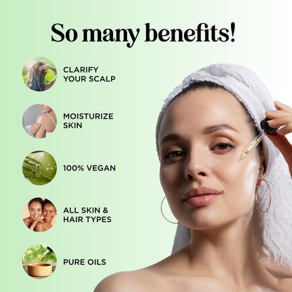 Pure Tea Tree Oil for Hair, Skin & Nails – 100% Pure, Undiluted (1 Fl Oz)