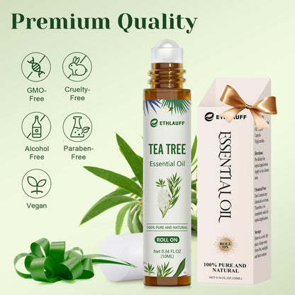 Tea Tree Oil Roll On - 100% Pure Tea Tree Essential Oil for Skin | Premium Aromatherapy