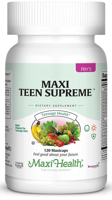 Teen Vitamins for Girls 12-17 | Multivitamin with D3, Iron, Calcium, Biotin & Zinc
