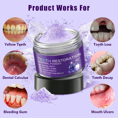 Teeth Restoration Mineral Powder - Strengthen Teeth & Gums | Oral Care Mineral Powder