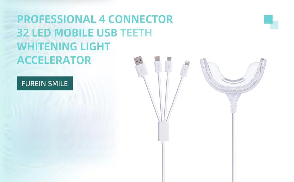 Teeth Whitening Accelerator Light – 32x Blue LED Kit for Home Use