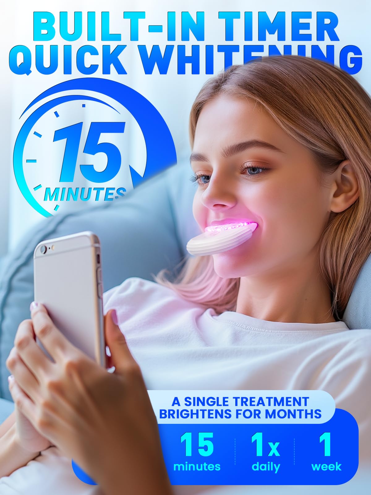 Teeth Whitening Kit for Sensitive Teeth – 35% Carbamide Peroxide, LED Light