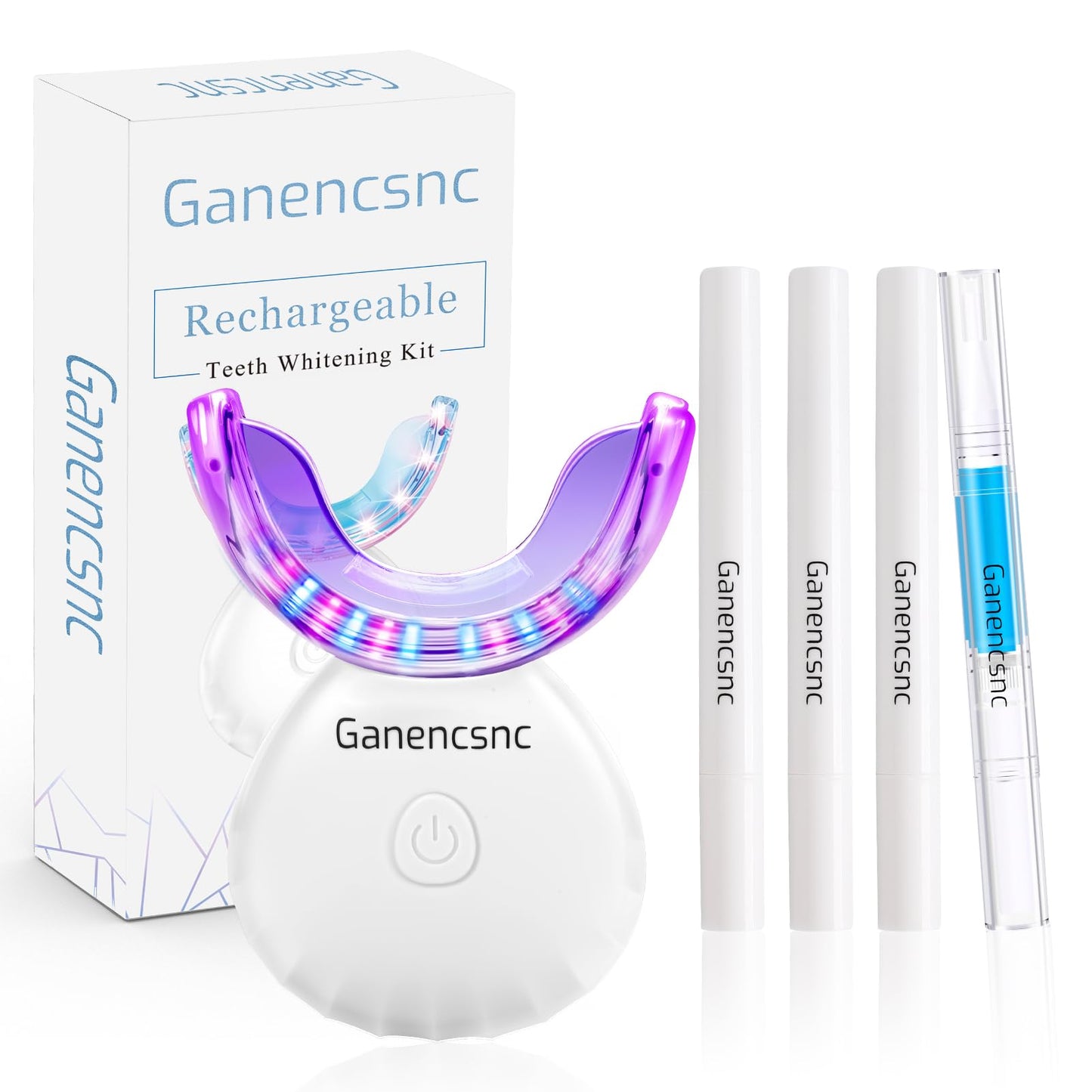 Teeth Whitening Kit for Sensitive Teeth – 32X LED, Gel Pens & Remineralization Pen
