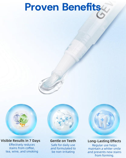 Teeth Whitening Pen 3 Pcs – 35% Carbamide Peroxide Gel, Gentle & Travel-Portable