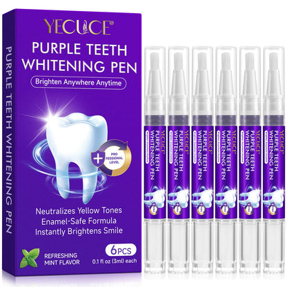Teeth Whitening Pen Kit (6 Pens) – 80+ Treatments, Mint, Low Sensitivity